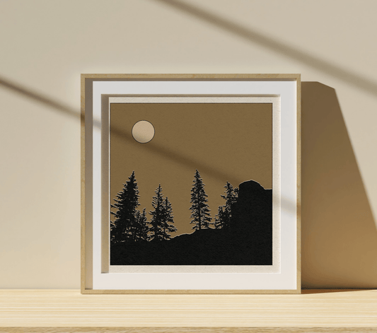 Wooded Cliff Print - vibeboxshop