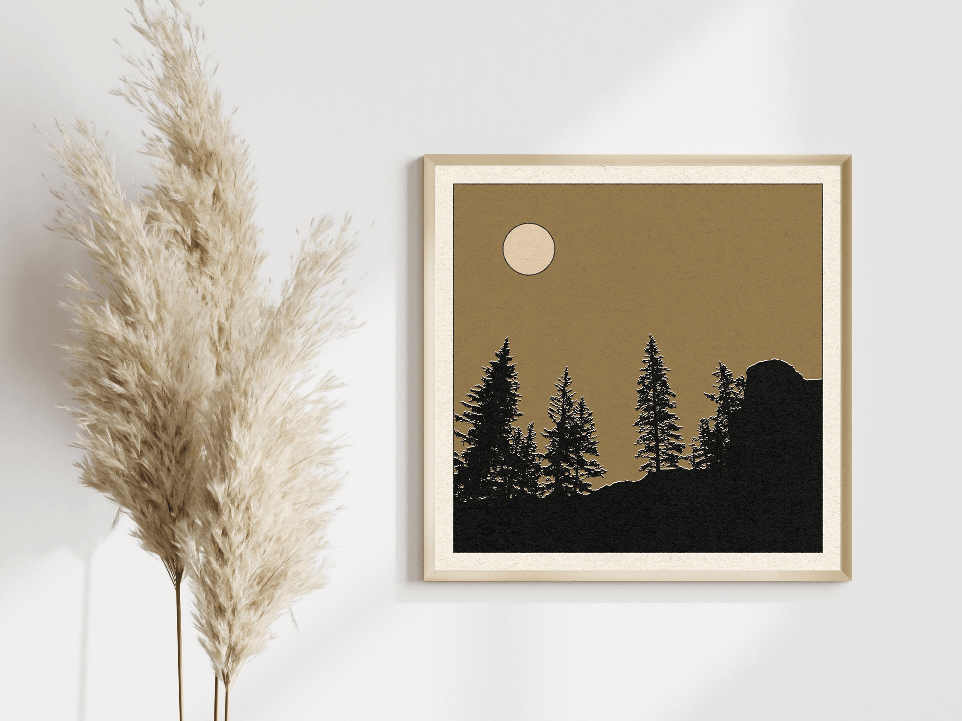 Wooded Cliff Print - vibeboxshop