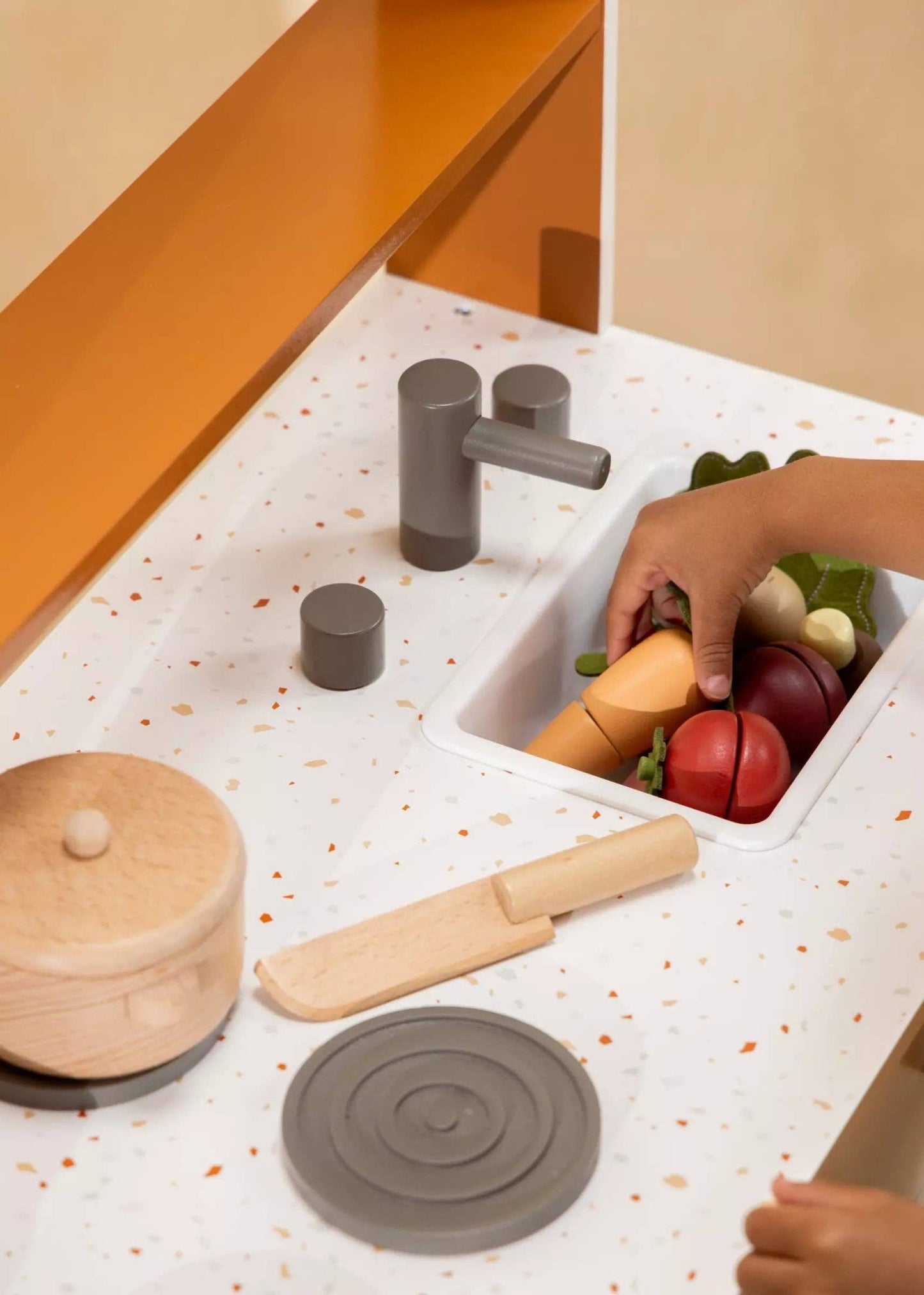 Wooden Play Kitchen - vibeboxshop