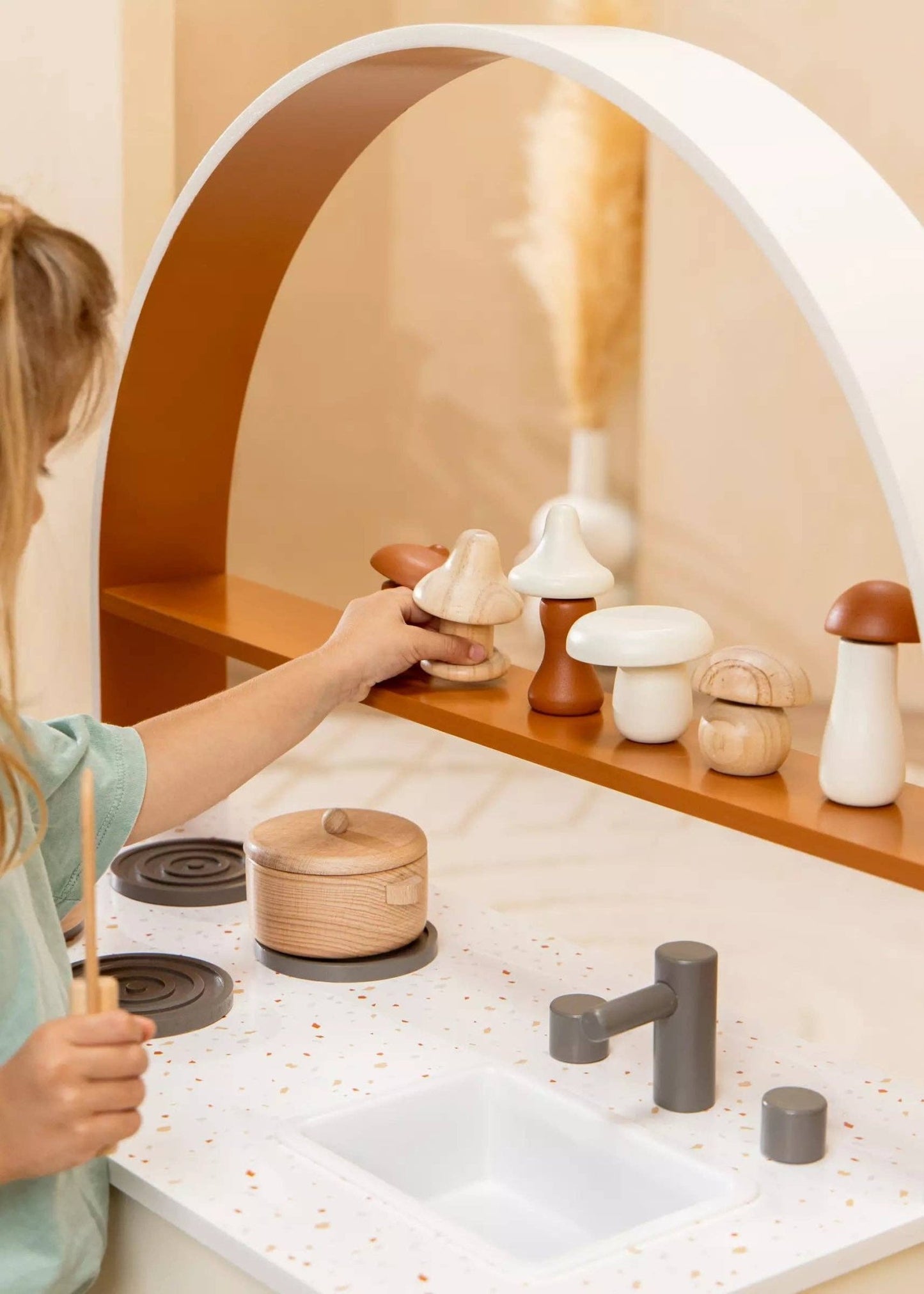 Wooden Play Kitchen - vibeboxshop