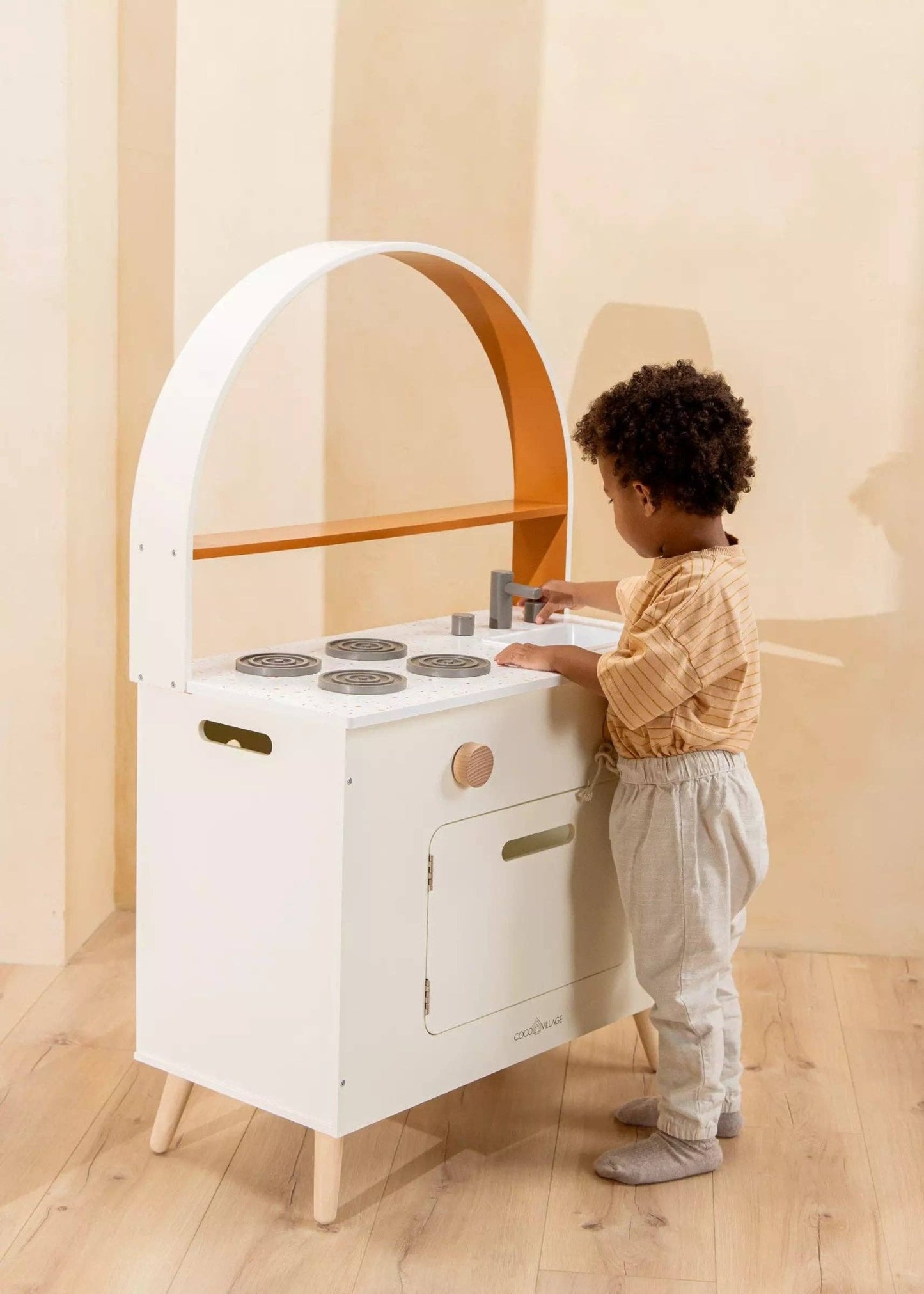 Wooden Play Kitchen - vibeboxshop