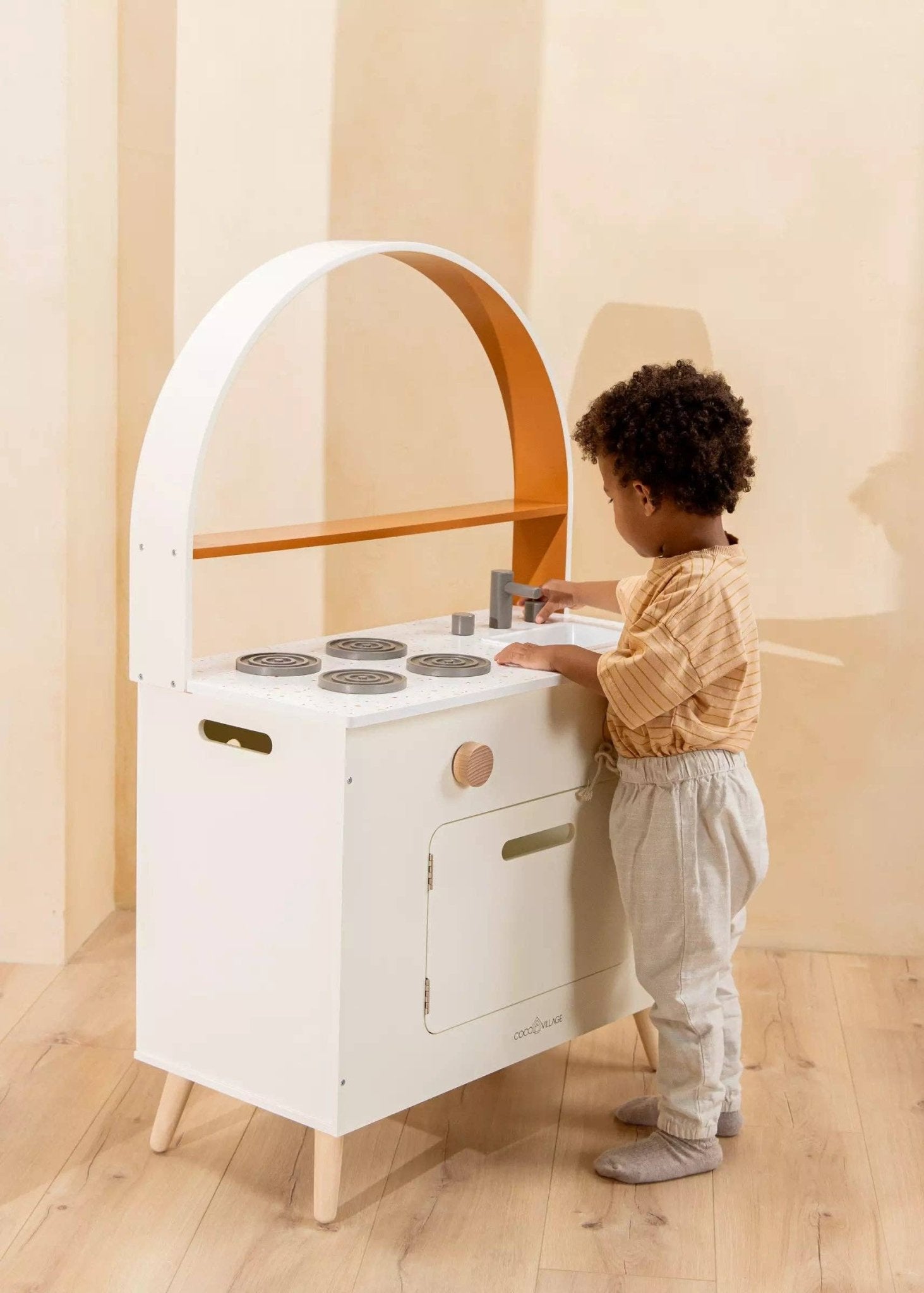Wooden Play Kitchen - vibeboxshop
