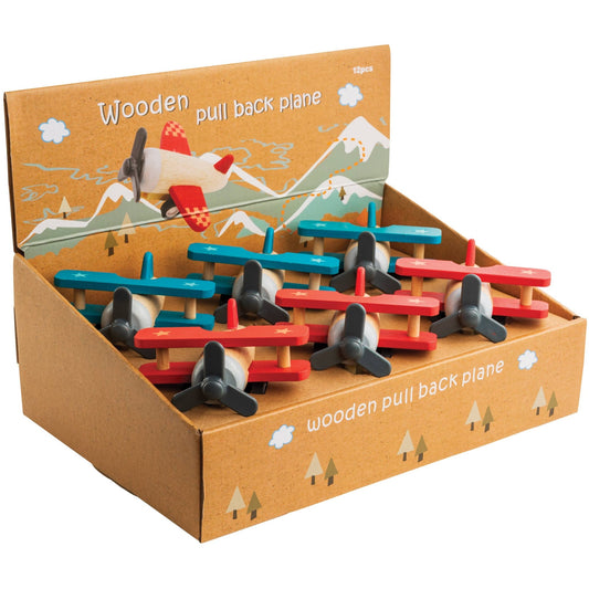 Wooden Pull Back Glider Plane - vibeboxshop