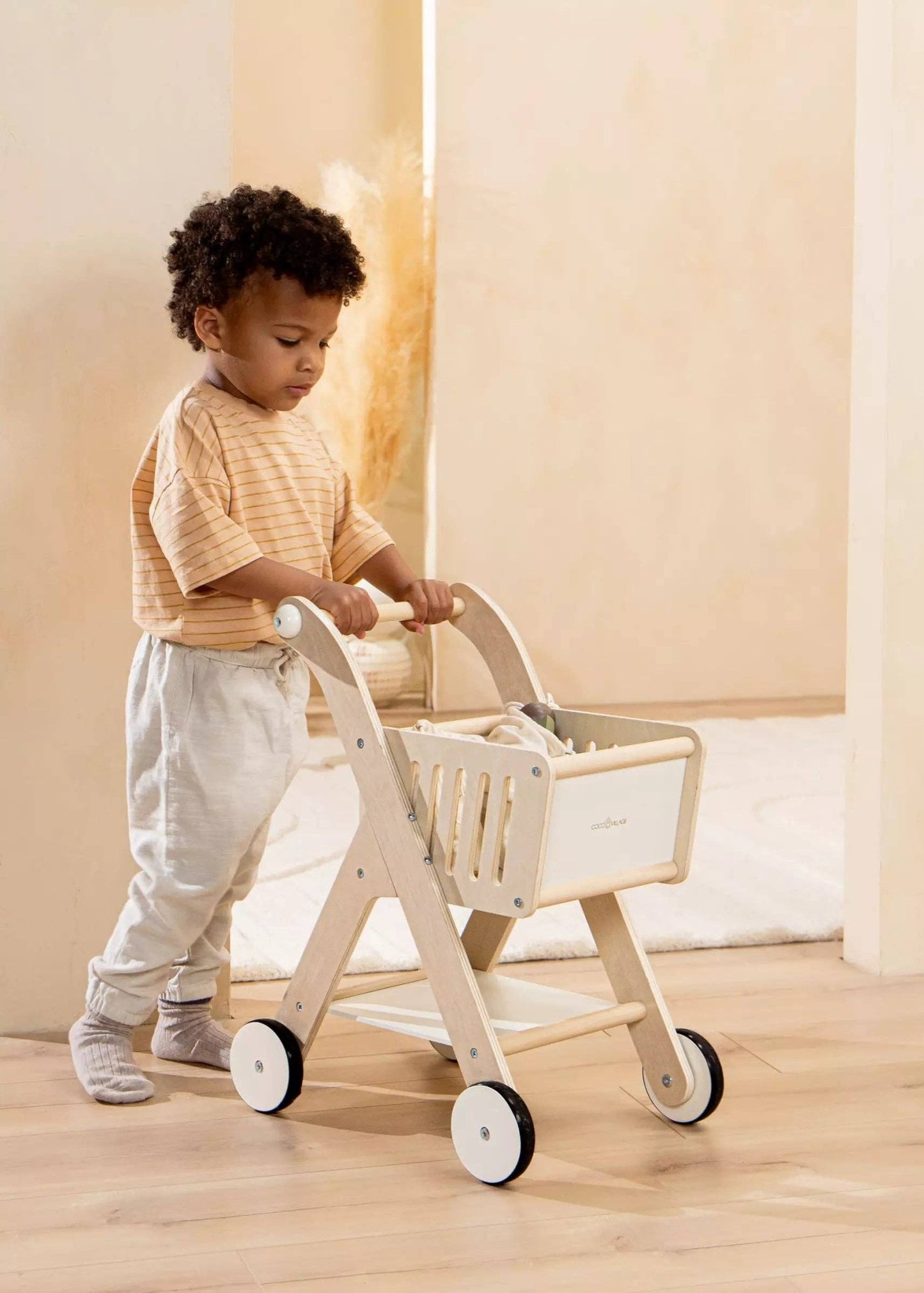 Wooden Shopping Cart - Pretend Play - vibeboxshop