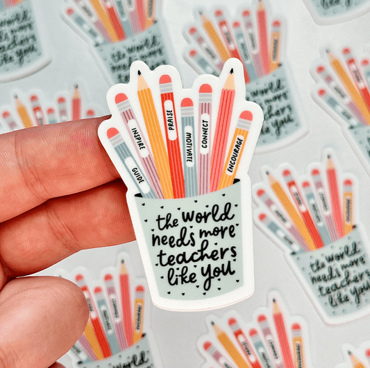 World Needs More Teachers Sticker - vibeboxshop