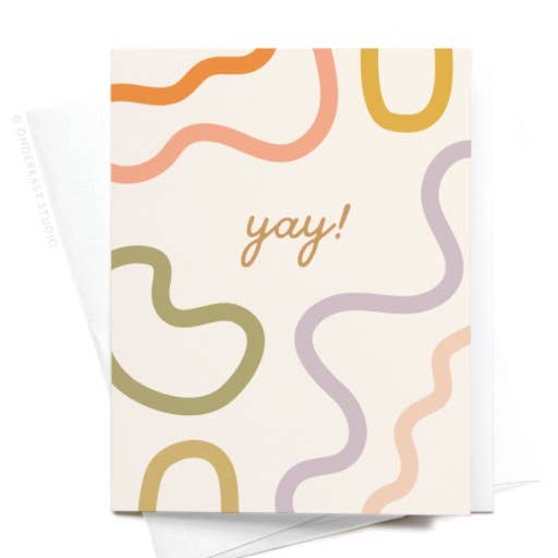 Yay Squiggles Greeting Card - vibeboxshop