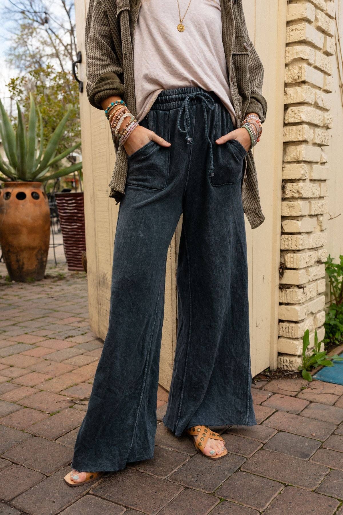 Relaxing Robin Wide Leg Pant - New Navy