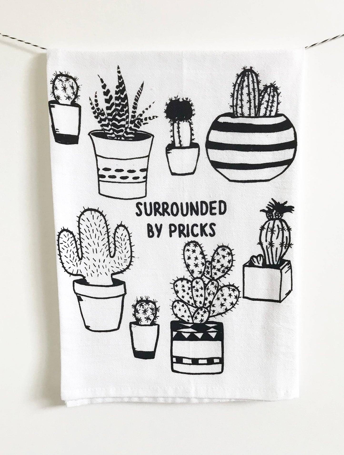 Surrounded by Pricks Cotton Kitchen Towel