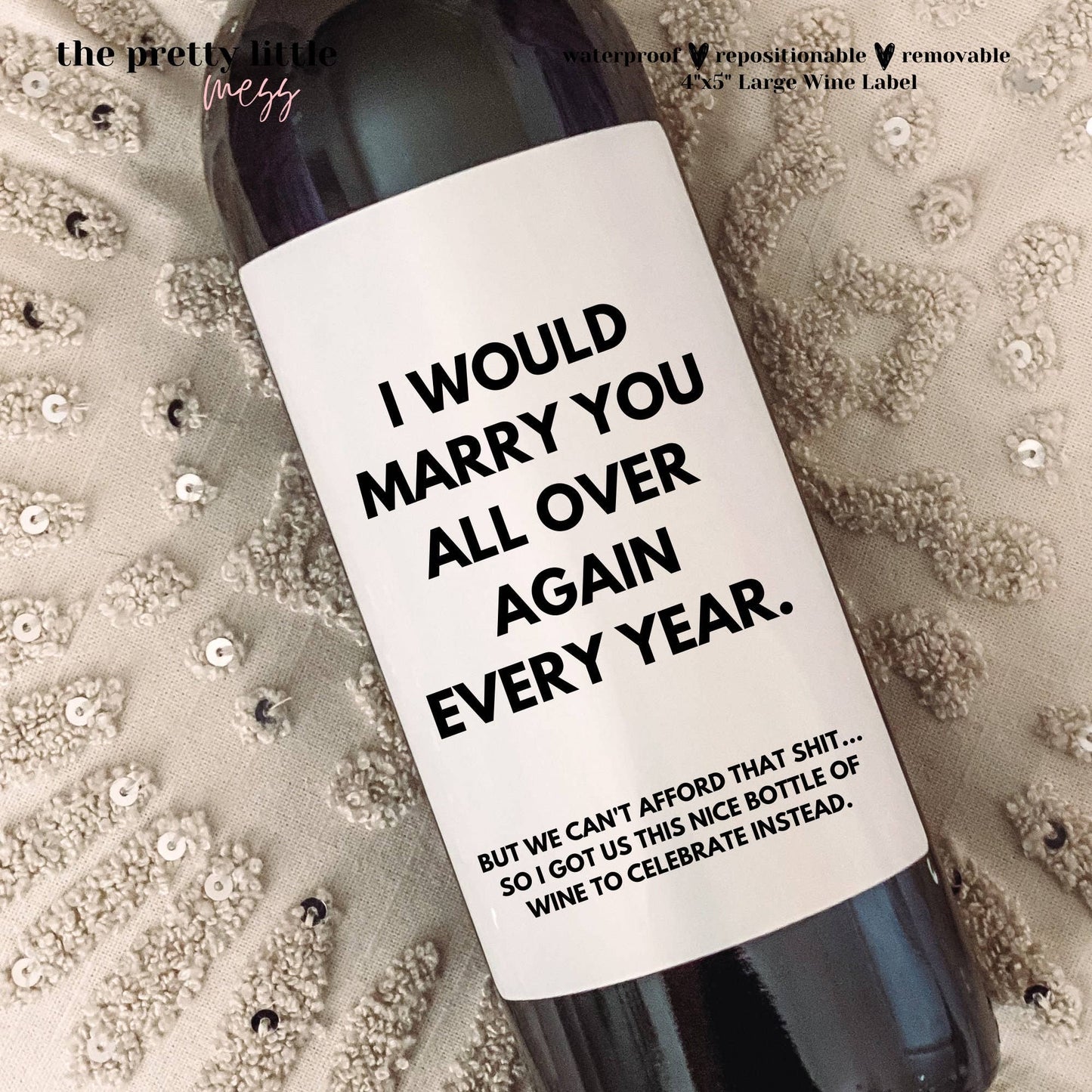 Anniversary Wine Label