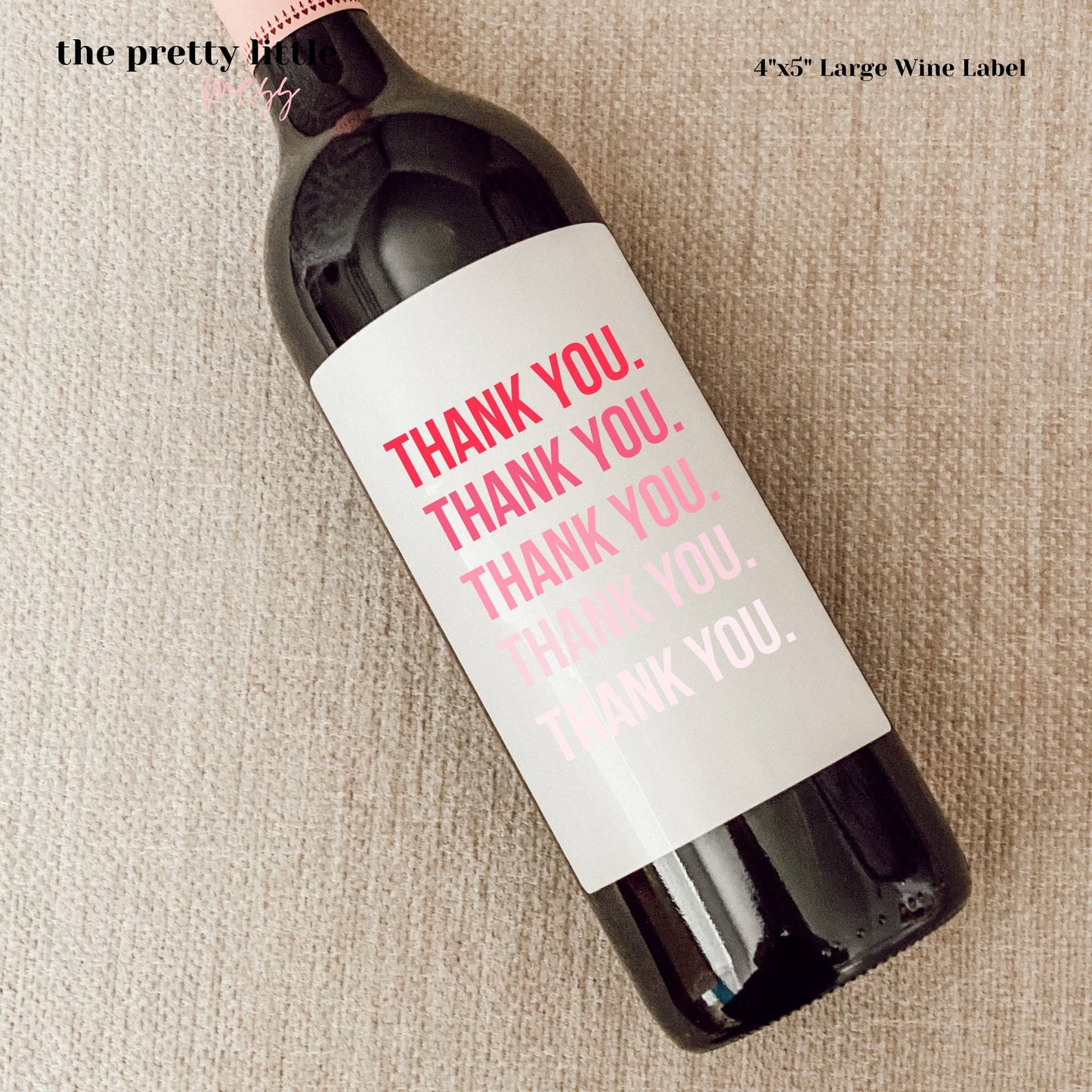Thank You Wine Label
