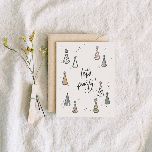 Let's Party Hats | Greeting Card