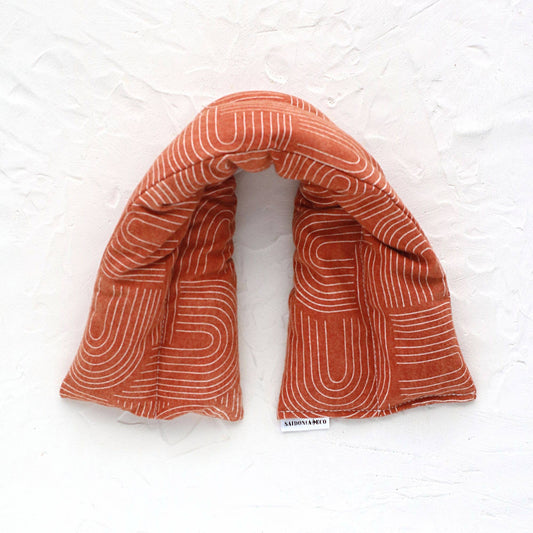 Heating Cooling Neck and Body Wrap - Brown Boho Rainbows