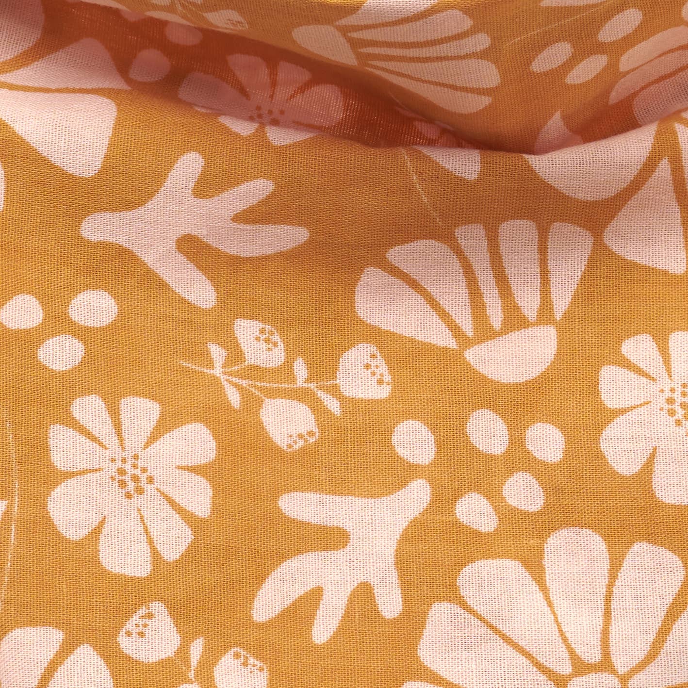 Orange Floral Scrunchie