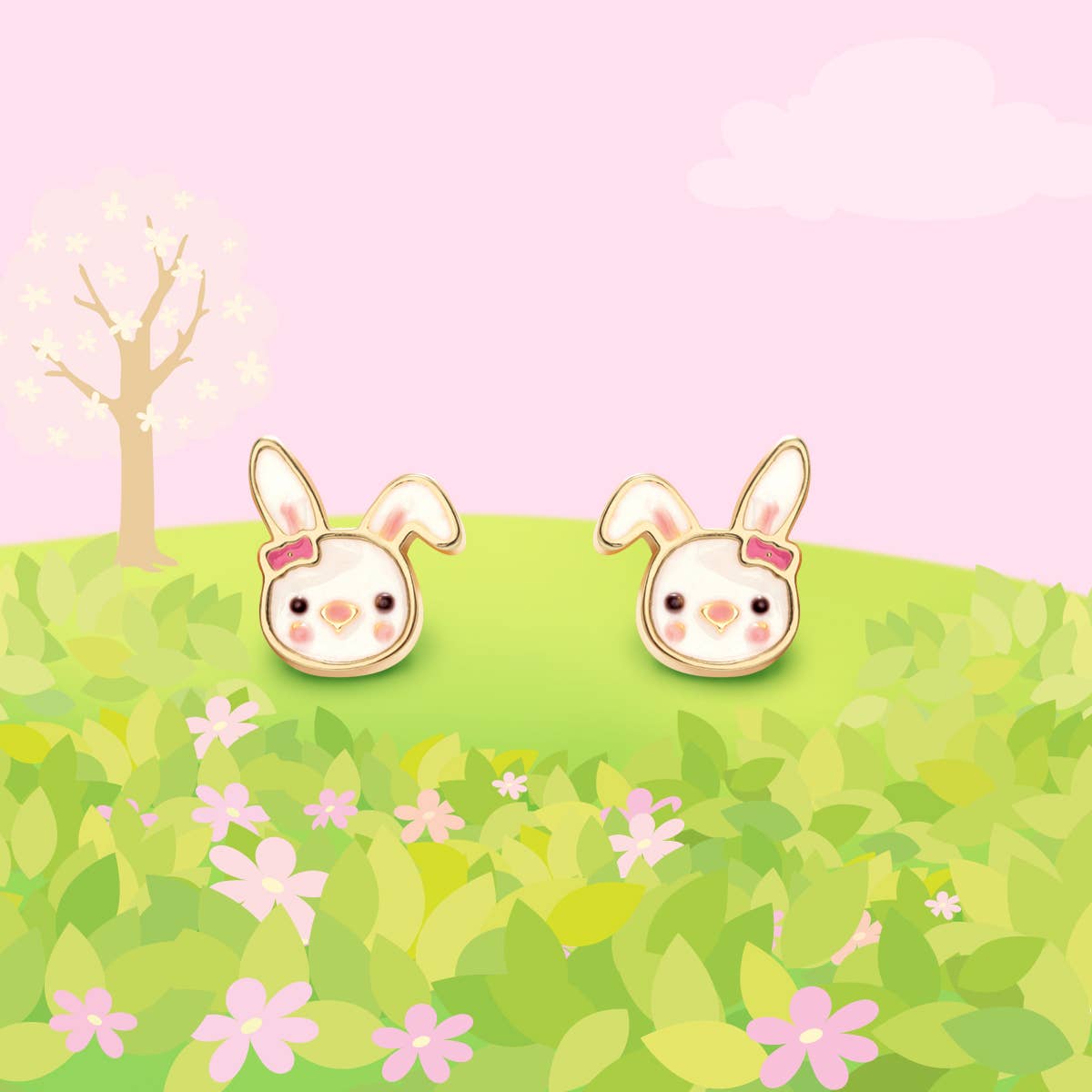 Easter Bunny Cutie Stud Earrings
