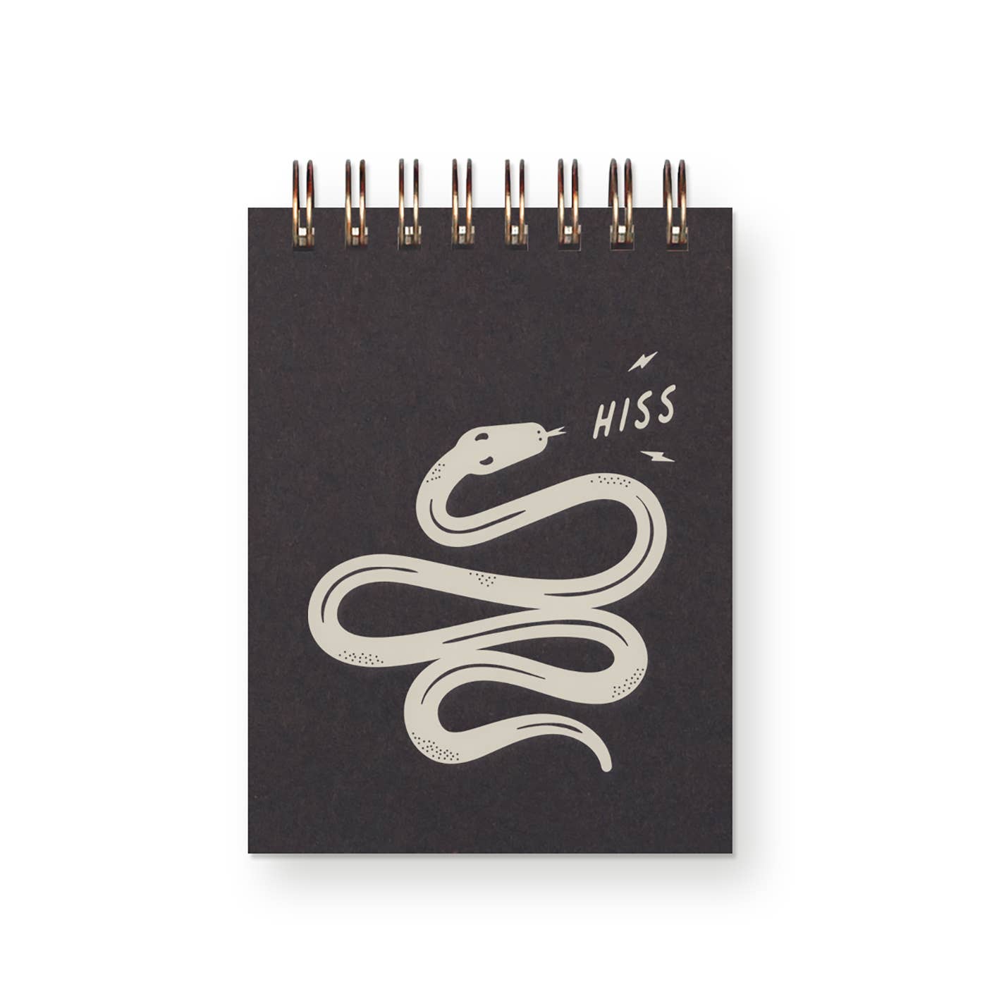Snake Hiss Mini Jotter Notebook: Peppercorn Cover | White Ink