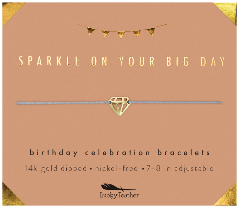 Birthday Celebration Bracelet - GOLD - Sparkly Birthday