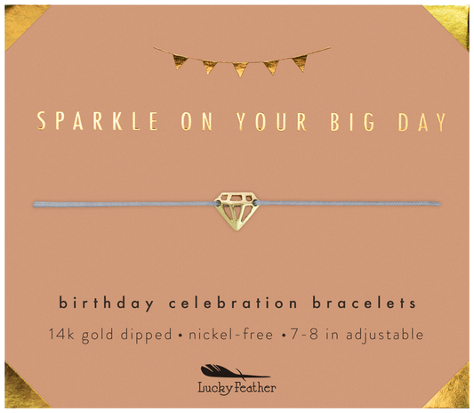 Birthday Celebration Bracelet - GOLD - Sparkly Birthday