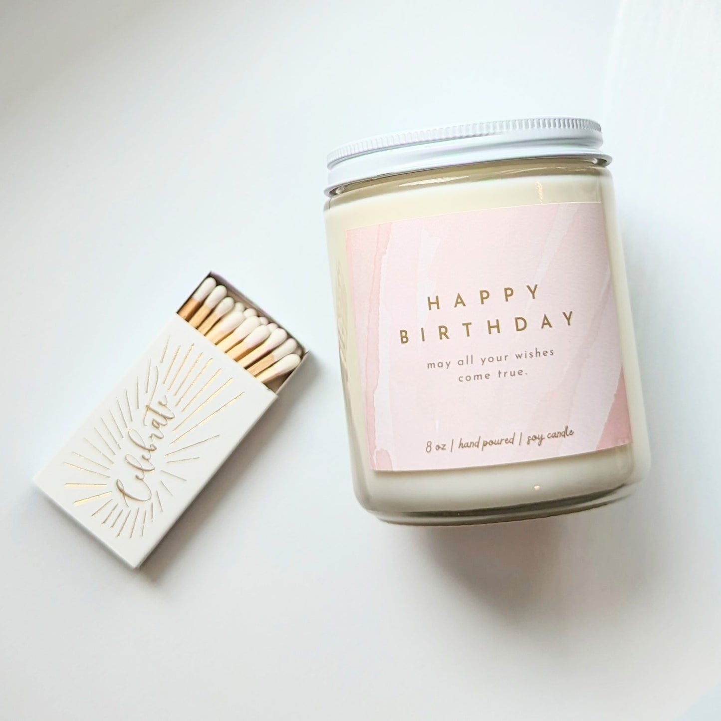 Thank you | Congrats | Happy Birthday Candle