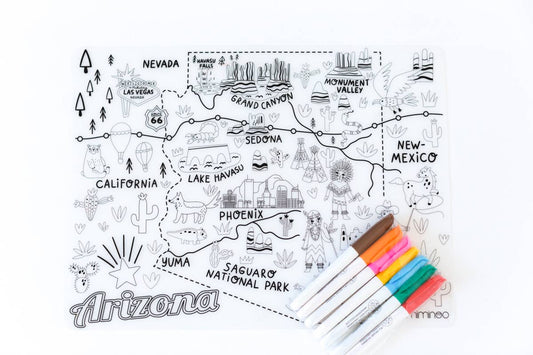 Arizona Silicone Reusable Coloring Tablemat - vibeboxshop