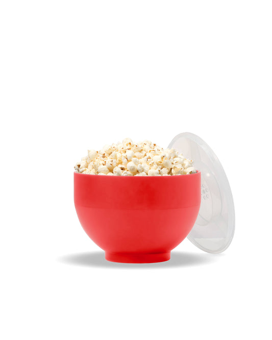 Popcorn Popper Silicone Reusable Maker - Standard Size: Red