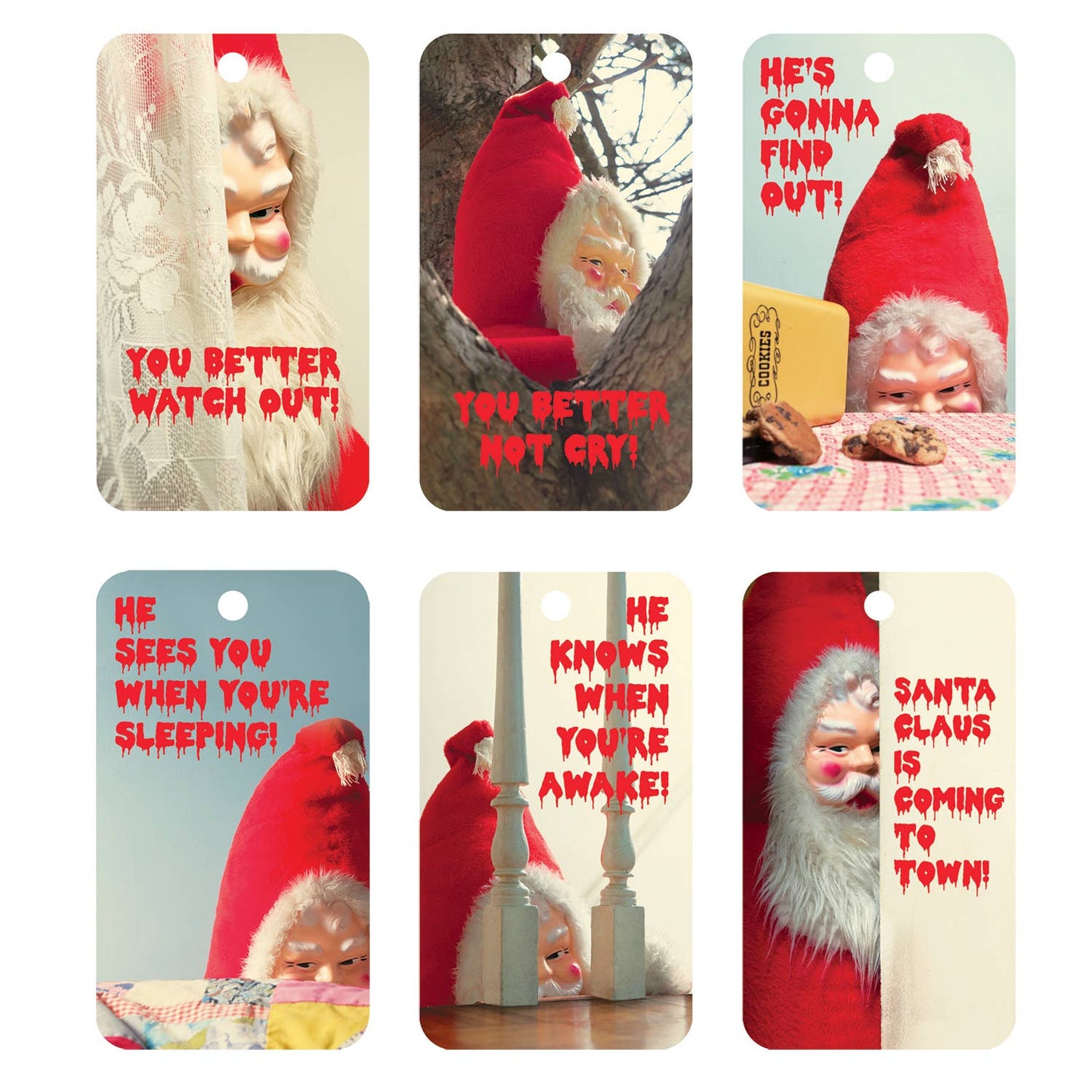 Creepy Santa Gift Tags - vibeboxshop