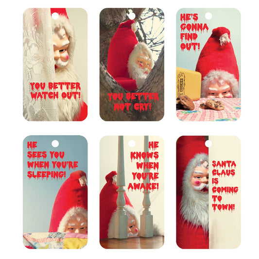 Creepy Santa Gift Tags - vibeboxshop