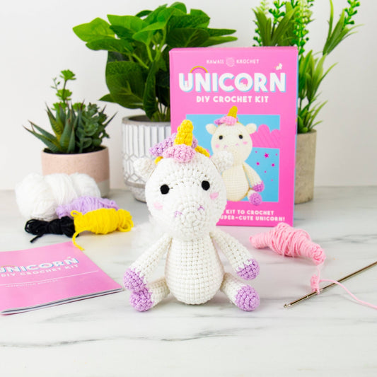 Cute Unicorn DIY Kawaii Crochet Kit - vibeboxshop