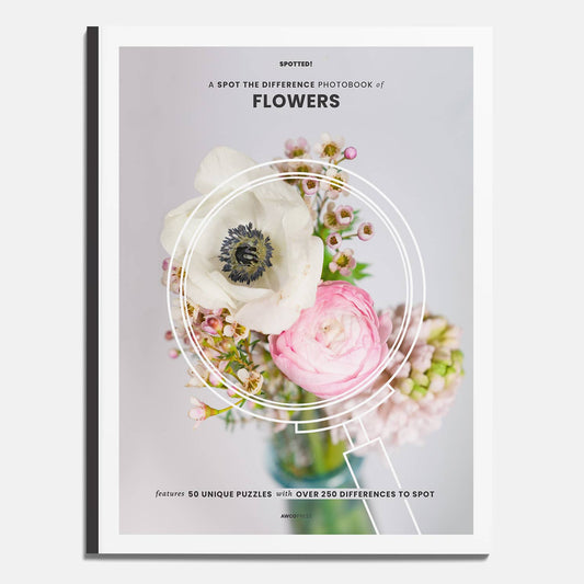 Flowers Spot the Difference Puzzles, Activity Book, I Spy