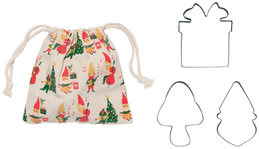 Gnome For The Holidays Christmas Cookie Cutters Set of 3 - vibeboxshop