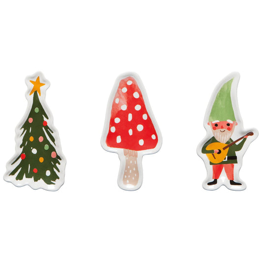 Gnome For The Holidays Christmas Dishes Set of 3 - vibeboxshop