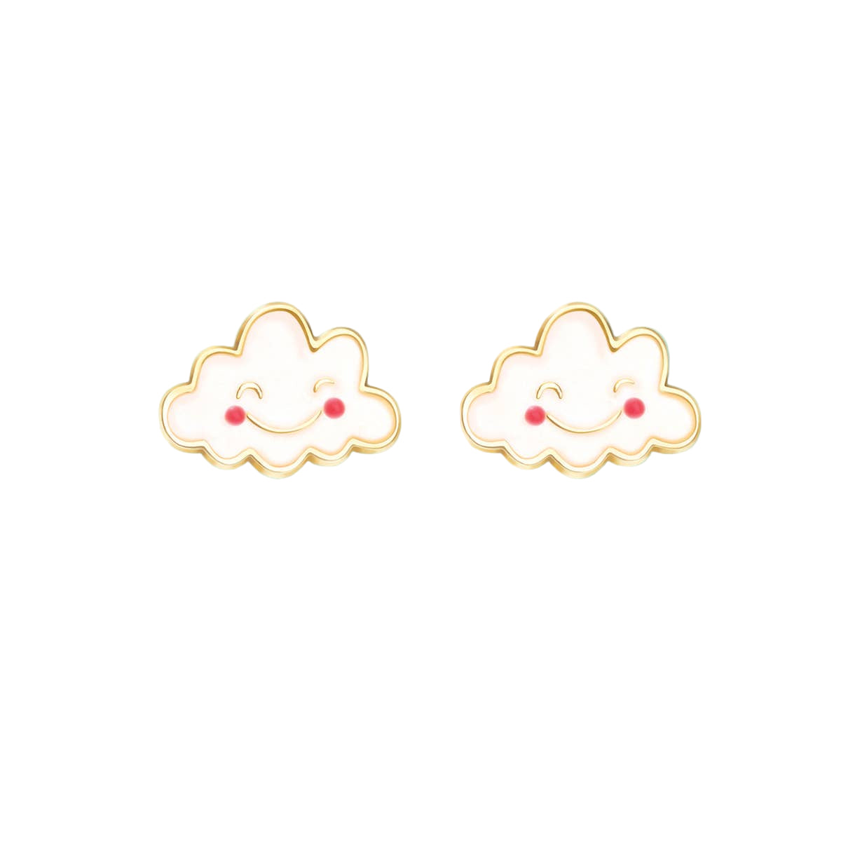 Happy Cloud Stud Earrings - vibeboxshop
