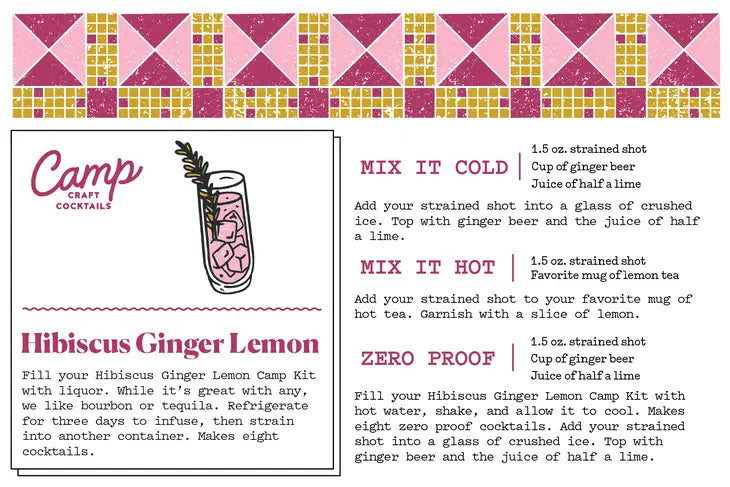 16 oz Hibiscus Ginger Lemon