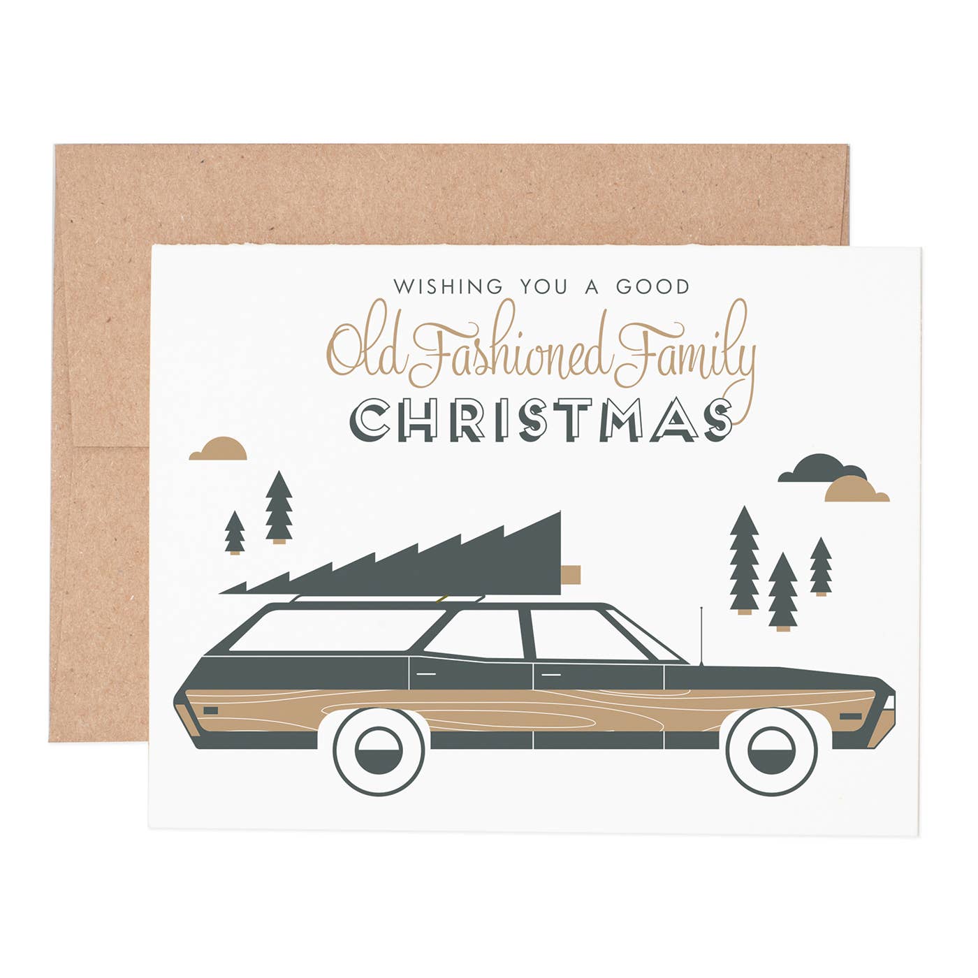 Old Fashioned Christmas Greeting Card - vibeboxshop